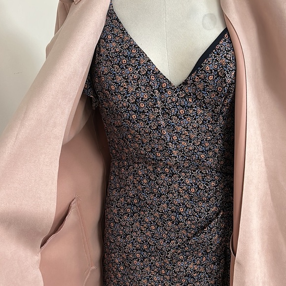 HAUTE Monde BLUSH PINK FAUX SUEDE COAT WITH A BELT size L - Picture 10 of 17